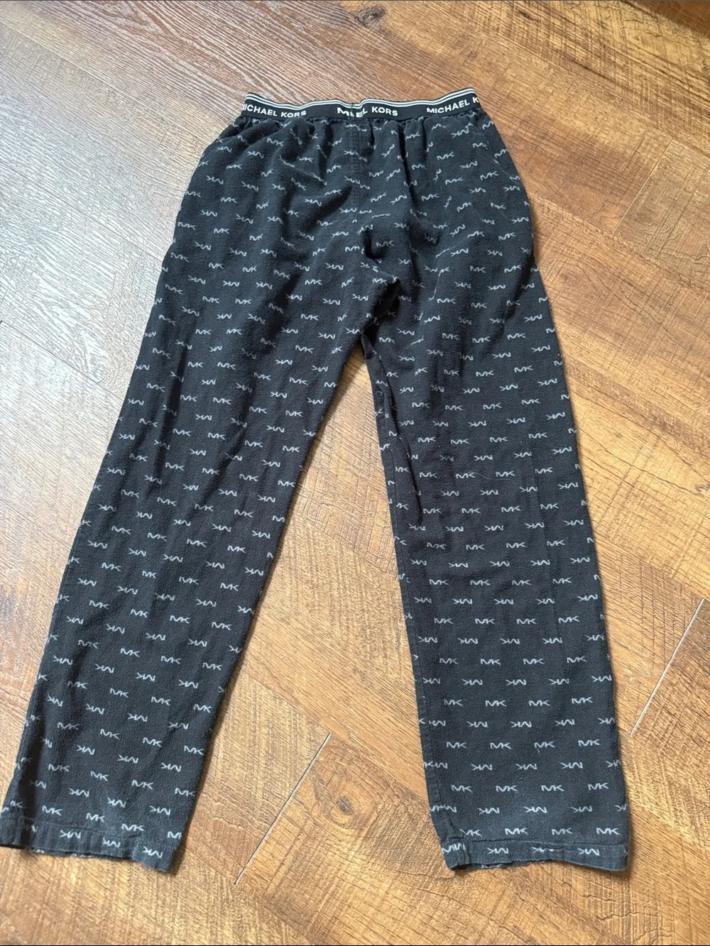Michael Kors Black MK Logo Pajama Pants Size Small 100% Cotton Sleepwear